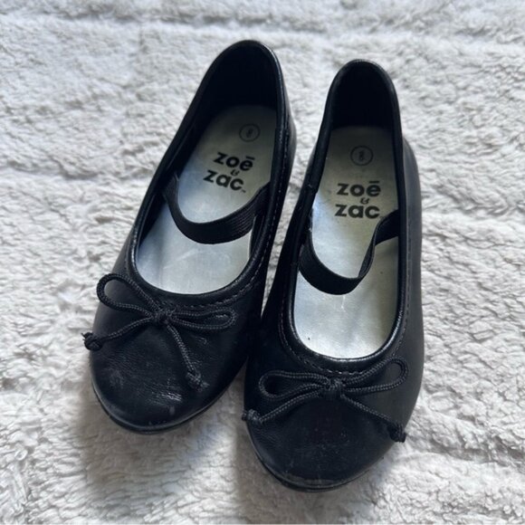 Zoe & Zac | Textured Ballerinas with Bow Accent Dress Shoes | Size 8 - Picture 2 of 8